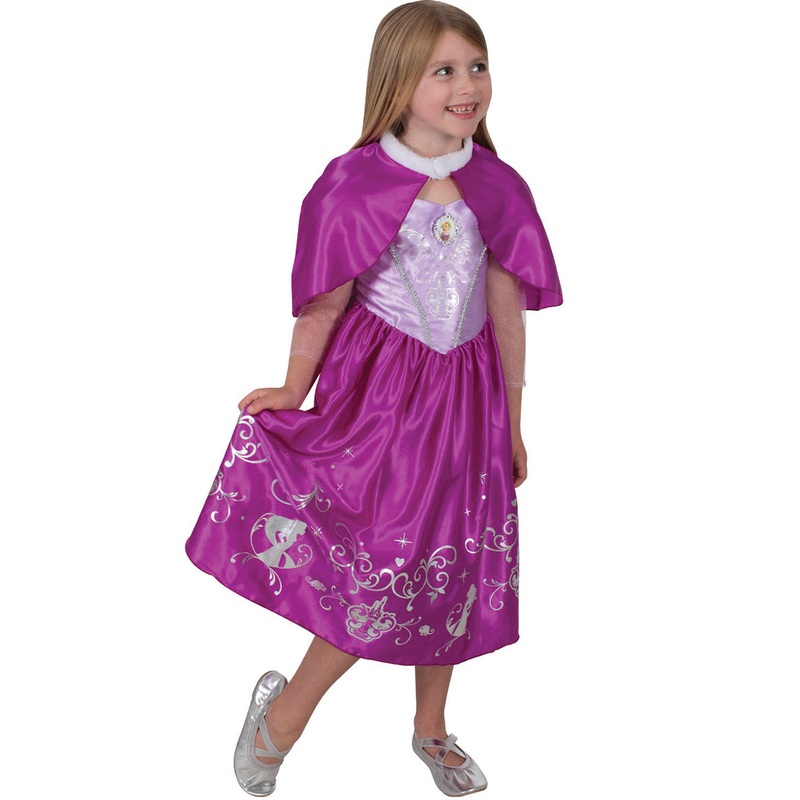 Tangled Princess Rapunzel Girls Disney Princess Costume With Cloak