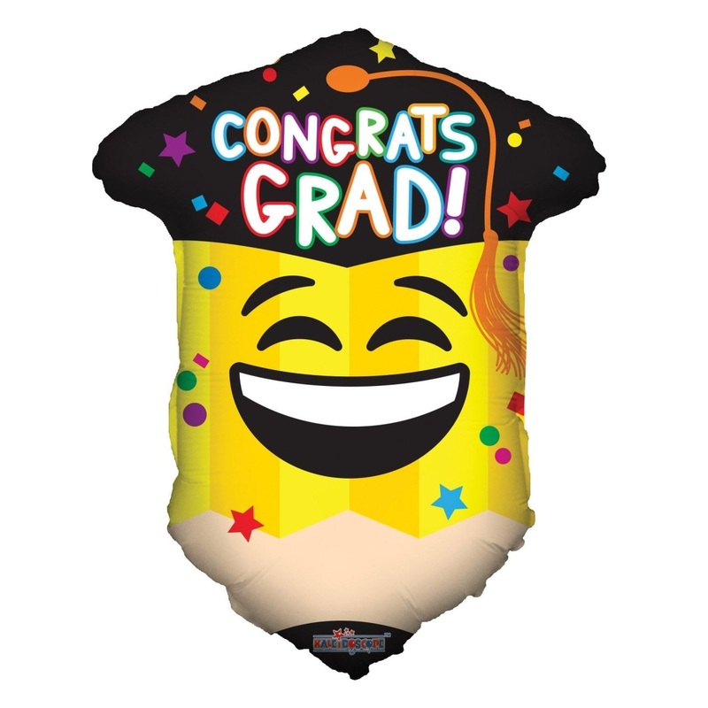 18" Grad Pencil Shape Foil Balloon - (Single Pack). 85322-18