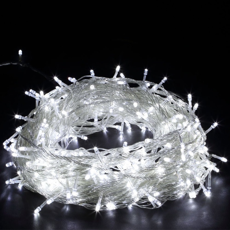 200 Super Bright Extra Long LED Icicle String Lights 13.5m - White