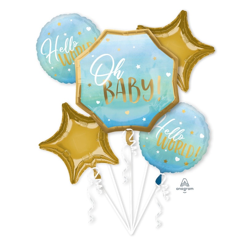 Bouquet Blue Baby Boy MultiBalloon - (Single Pack). 3973201
