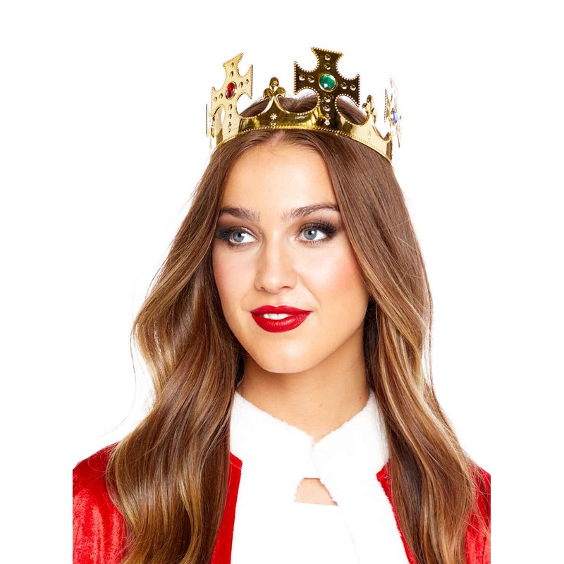 Classic Adults Gold Jewelled Costume Crown