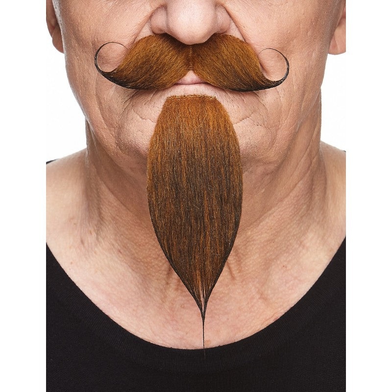 Curled Mustache with Pointed Beard