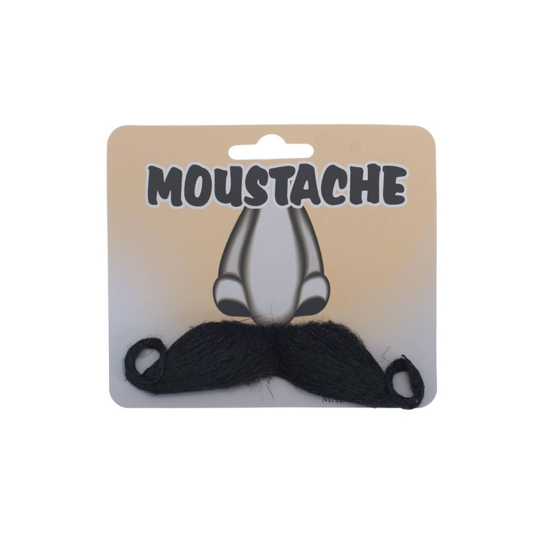 Distinguished Gentleman Curled Black Stick On Moustache