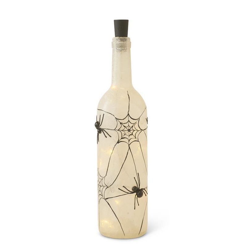 Frosted Glass Led Spider Web Bottle