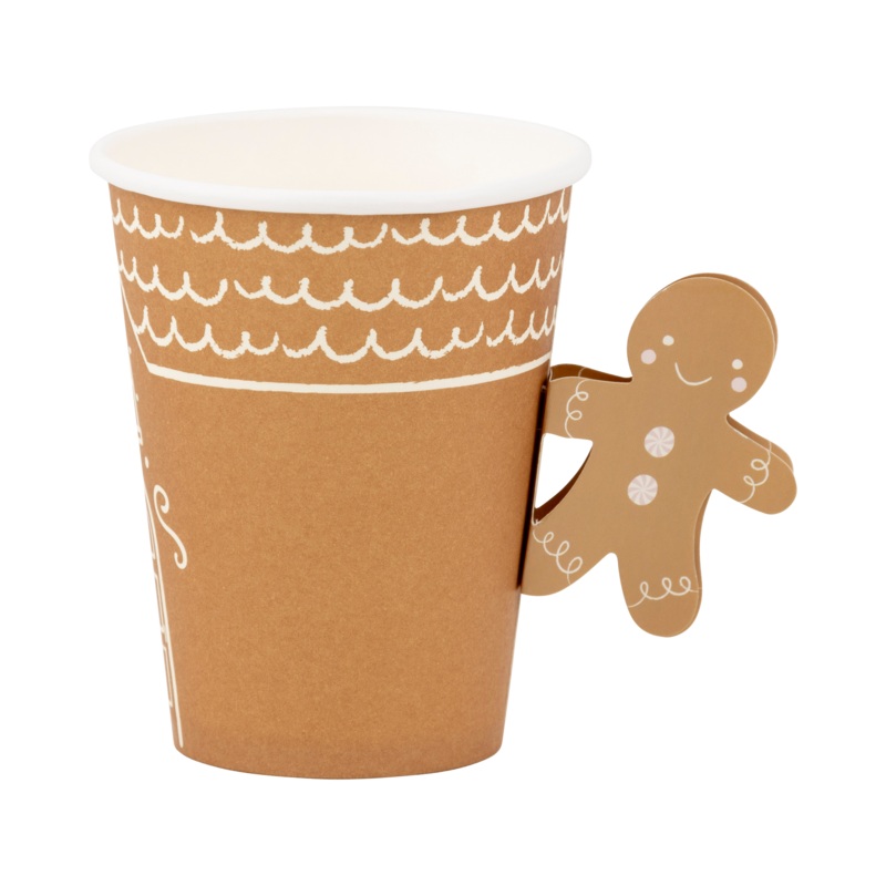 Gingerbread Handled Paper Cups