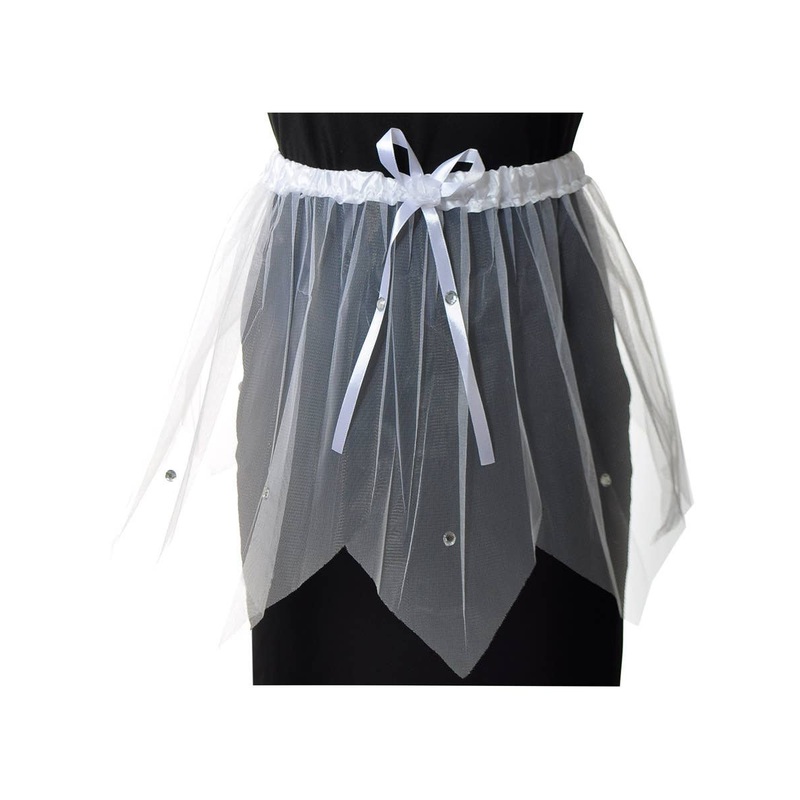 Jewelled White Girls Tulle Costume Tutu