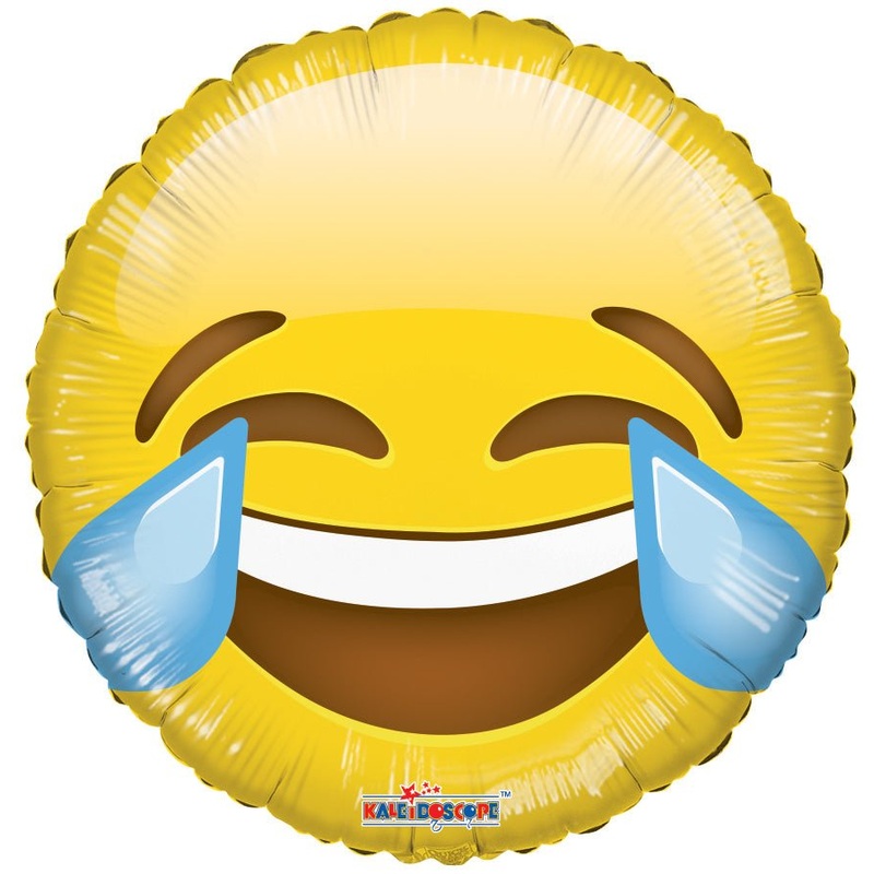 Laugh Kiss Emoji Balloons 18" Single Pack 35361-18