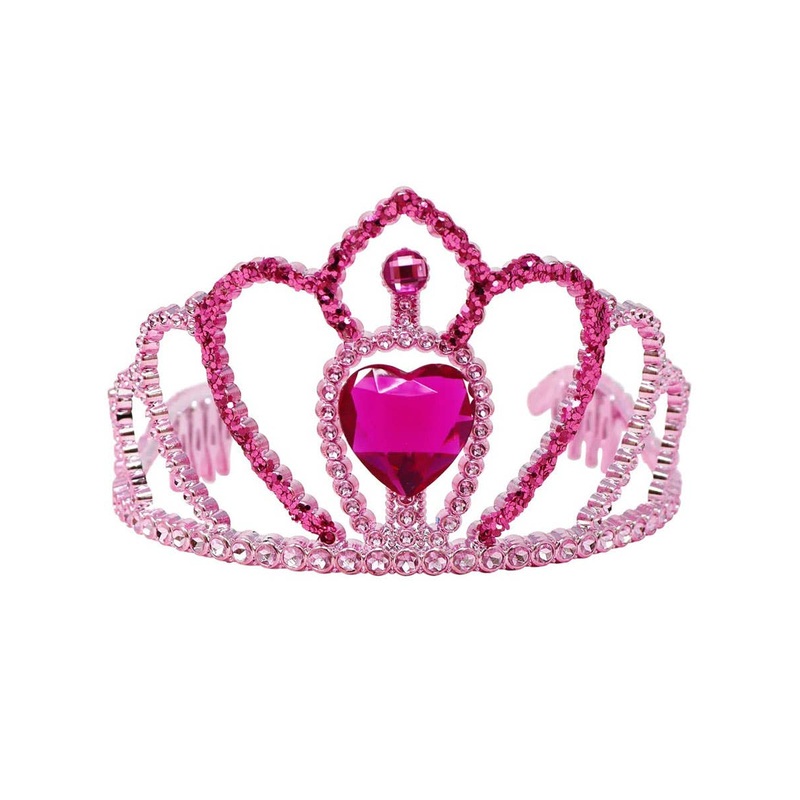 Pretty Hot Pink Jewelled Girls Princess Costume Tiara