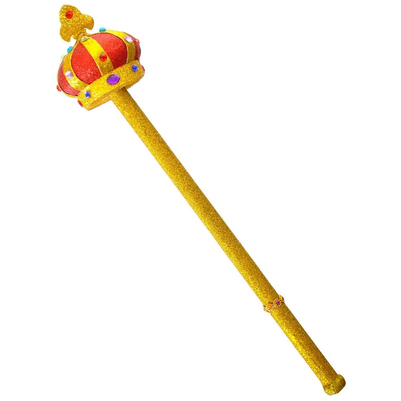 Royal Gold Glitter 55cm Jewelled Costume Sceptre
