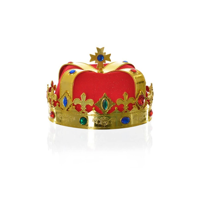 Royal King Adults Jewelled Crown Costume Accessory