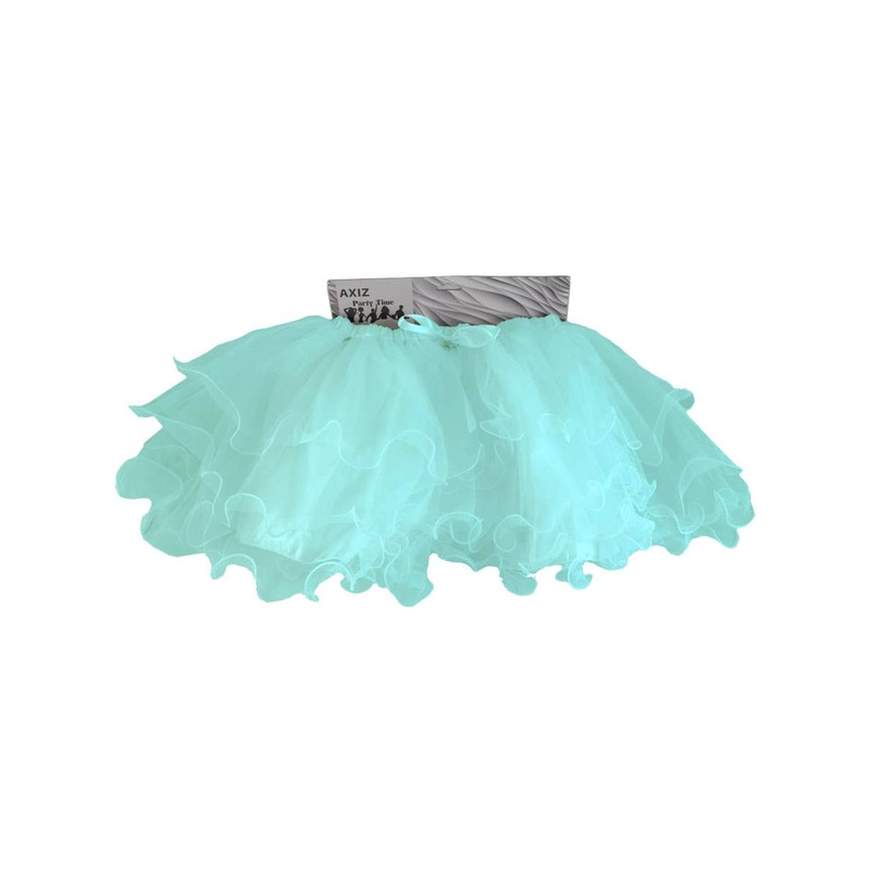 Ruffled Girls Aqua Blue Layered Mesh Tutu Skirt