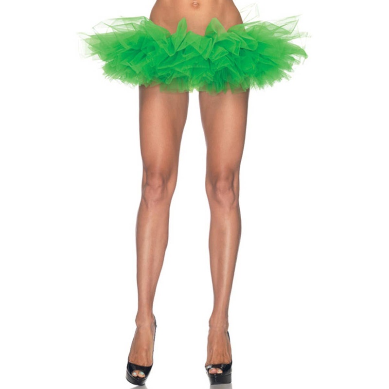 Ruffled Womens Green Costume Tutu