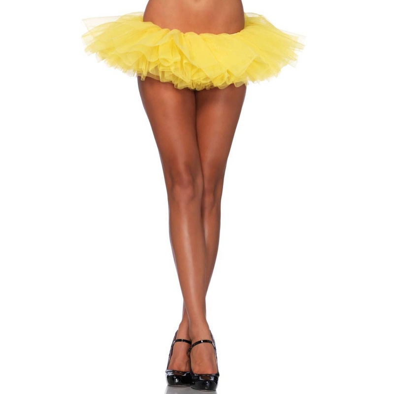 Ruffled Womens Yellow Costume Tutu
