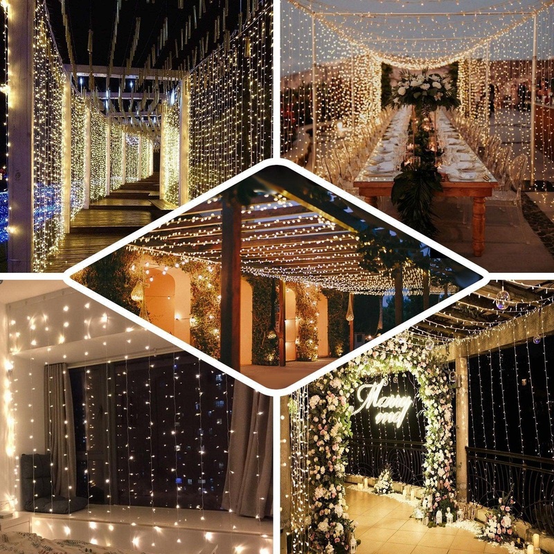 300 LED Curtain Lights 9.8Ftx9.8Ft