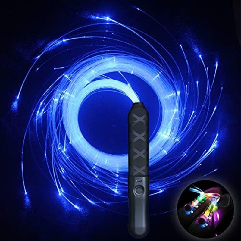 6ft led Rechargeable Pixel Whip Rave Party Fiber Optic Glow Whip