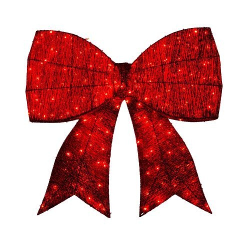 Big Red Bow LED Light-Up 91cm