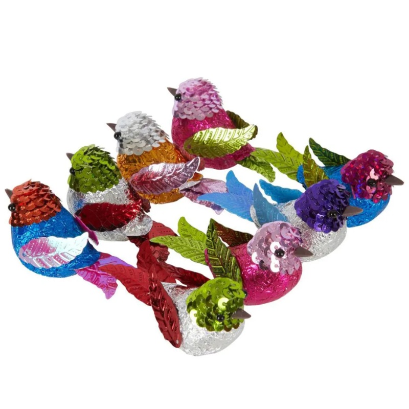 Birds Bright Foiled Box of 8 5cm