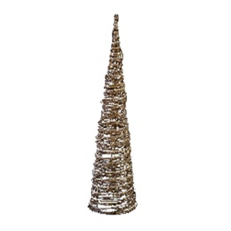 Cone Tree Natural Rattan LED 80cm