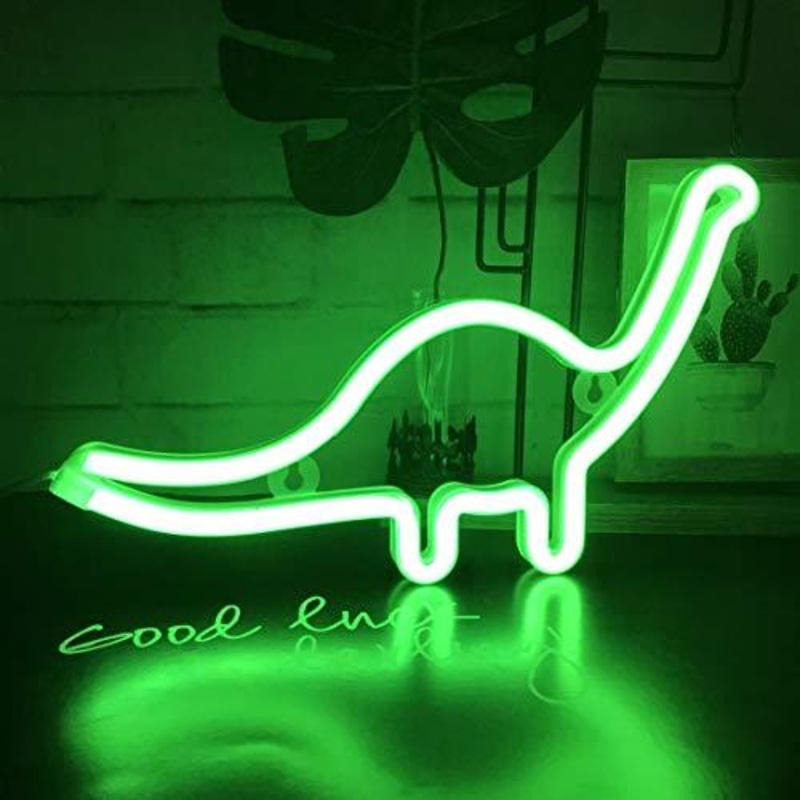 Cute Dinosaur Night Light for Kids Gift's LED Dinosaur Neon Signs Lamp for Wall Decor Bedroom Decorations