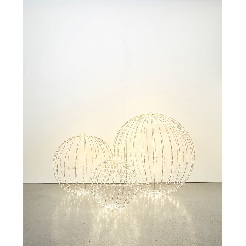 Foldable Sphere Warm White LED Metal 80cm