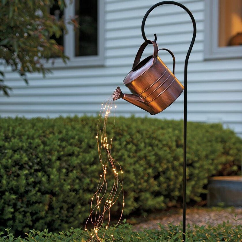 Garden LED Copper Wire Firework Light Watering Can with Light