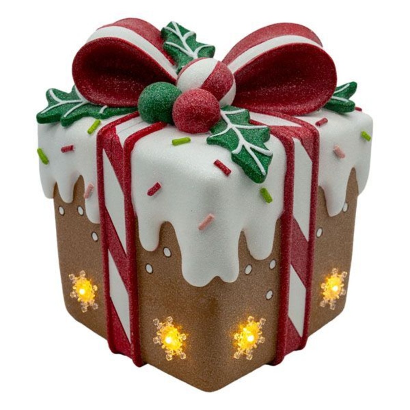 Gingerbread Gift Box LED 26cm