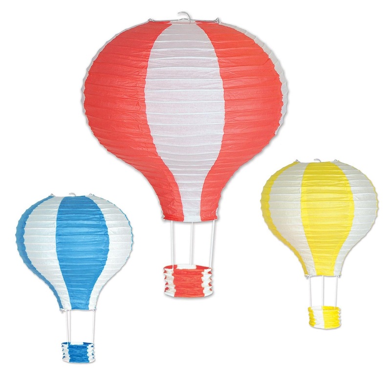 Hot Air Balloon Party Paper Lanterns (3 per Package)