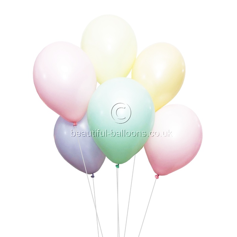 Ice Cream Shades Pastel Rainbow  UNFILLED Balloons - pretty summer pastels!