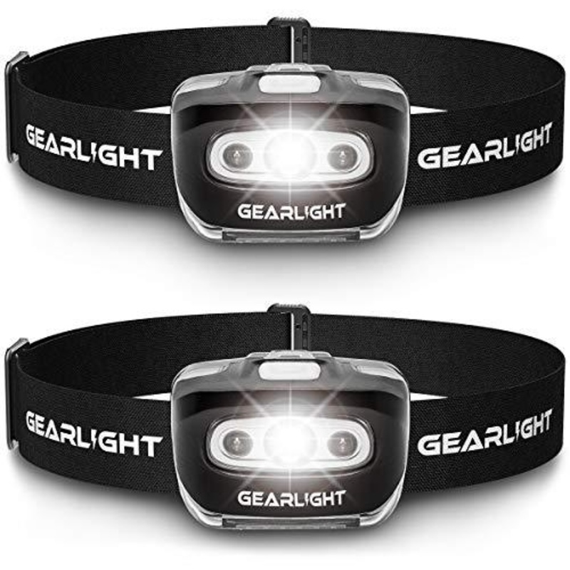 LED Head Lamp - Pack of 2 Outdoor Flashlight Headlamps