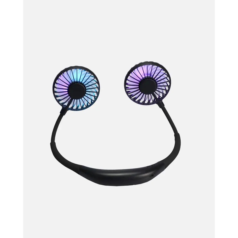 Neck Fan with LED Light - Black