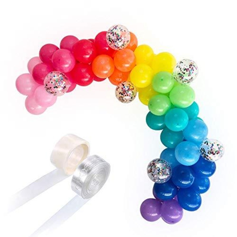 Party Balloons 12 inch Assorted Color Balloons 110 Pack Rainbow Balloons Latex Balloon With Confetti Balloons For Birthday Party Decor