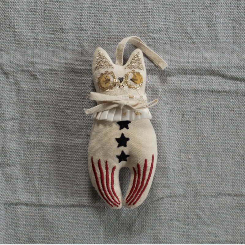 Rocket Cat / Elton John Cotton-Filled Ornament