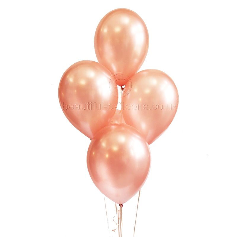 Rose Gold Shades Latex Balloons-UNFILLED