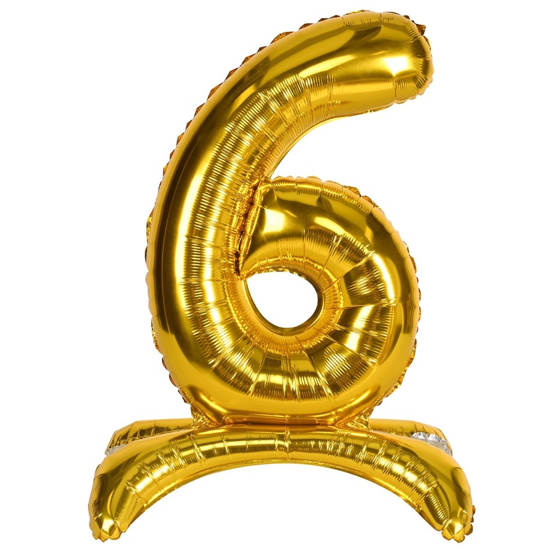 Self-Standing Balloon Number 6 (6 Packages)