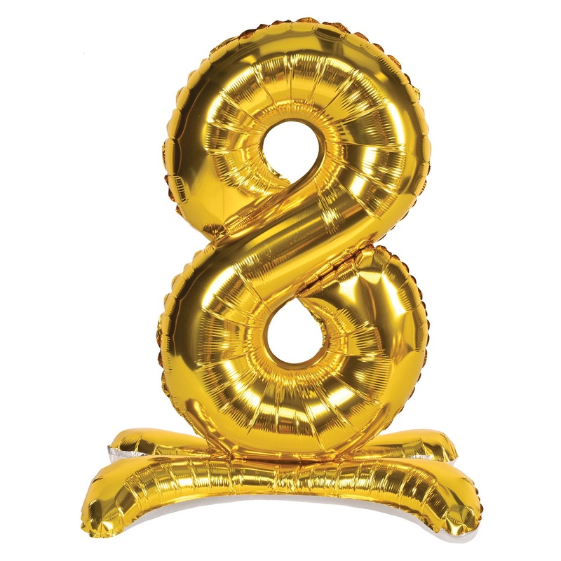 Self-Standing Balloon Number 8 (6 Packages)
