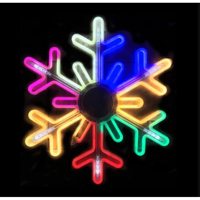 Snowflake RGB LED Rainbow Colour Digital 75cm