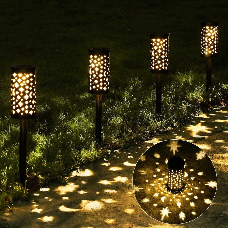 Solar Outdoor Lights Pathway - 6 Pack Christmas LED Landscape Light Solar Garden Lights Waterproof