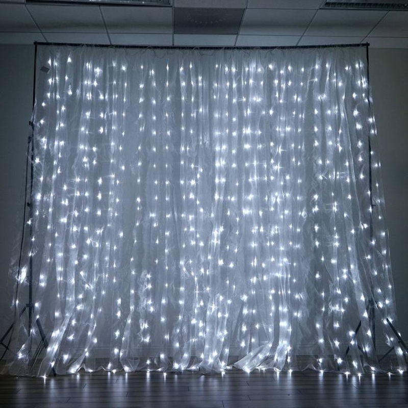 Twinkle Star 300 LED Window Curtain String Light For Garden