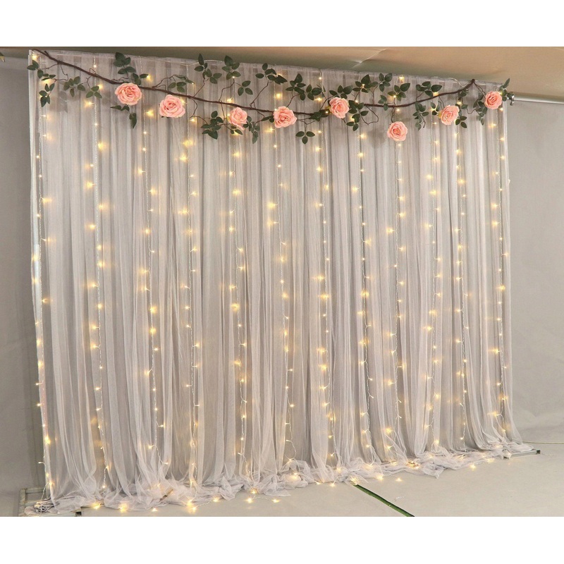 USB Plug in, 300 LED 9.8 Ft x 9.8 Ft Curtain Fairy Lights for Chrismas