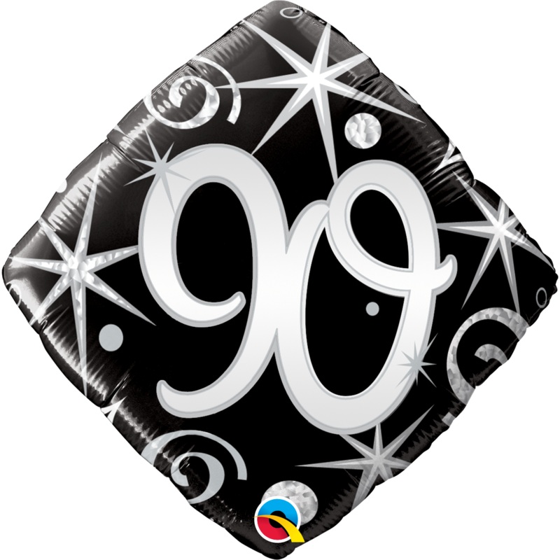 18" Diamond Packaged 90 Elegant Sparkles & Swirls Balloon