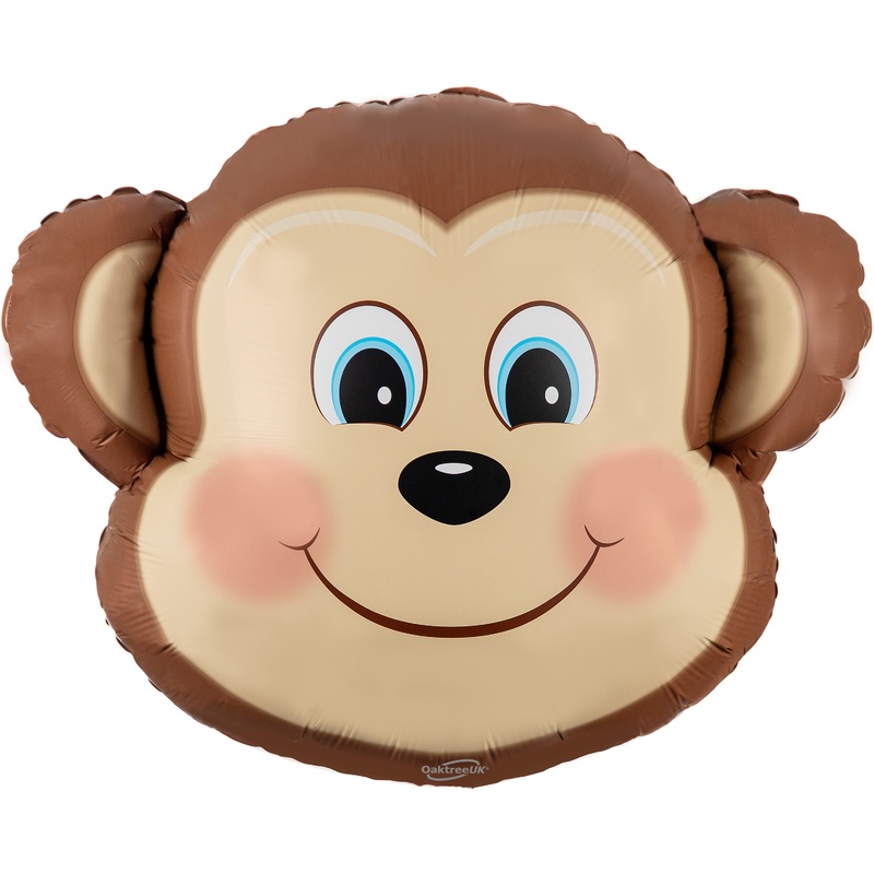 19" Oaktree Brand Monkey Foil Balloon Packaged