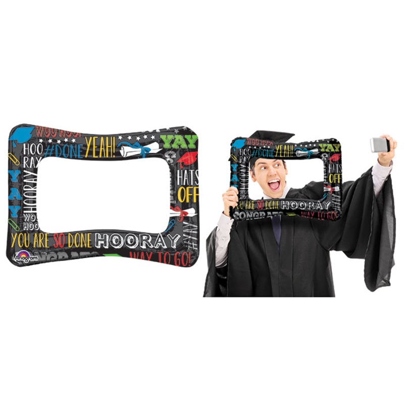 21" Airfill Only #Grad Selfie Frame Balloon Packaged