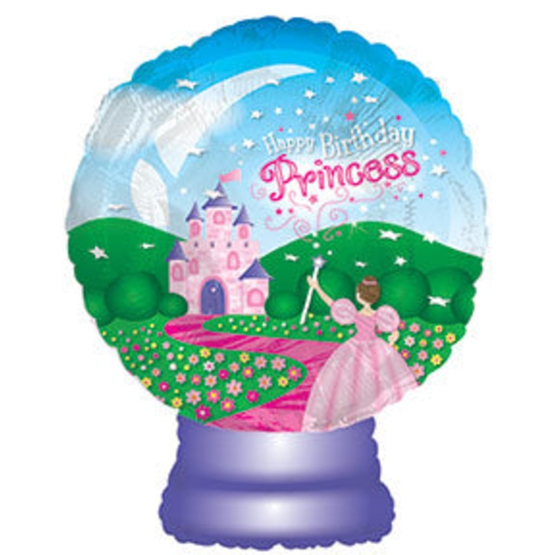 22"Happy Birthday Princess Globe Packaged Balloon
