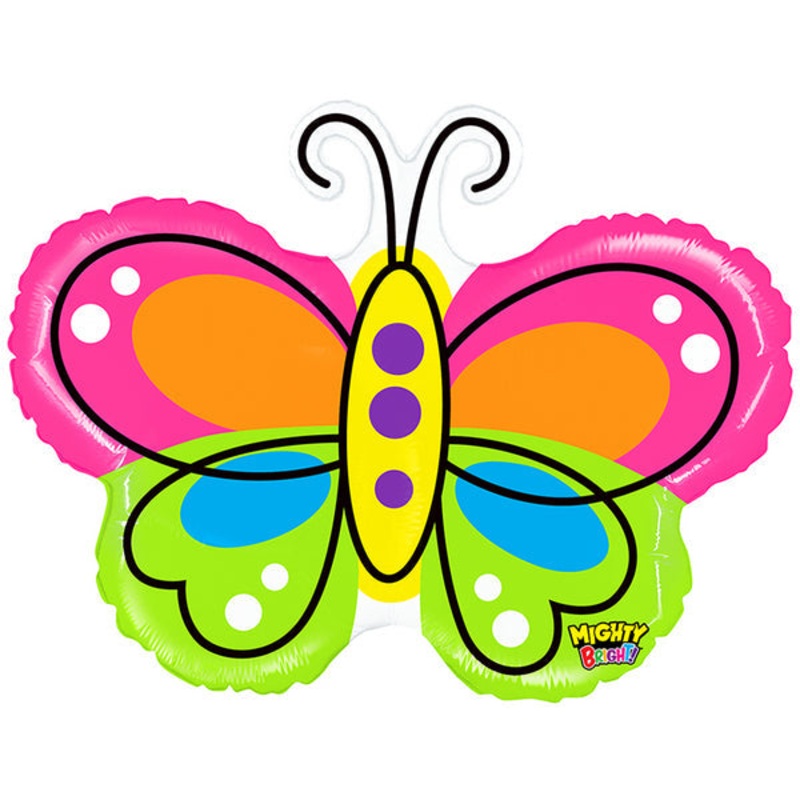 28" Mighty Bright Packaged Mighty Beautiful Butterfly Balloon