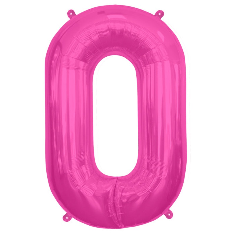 34" Northstar Brand Packaged Letter O - Magenta Foil Balloon
