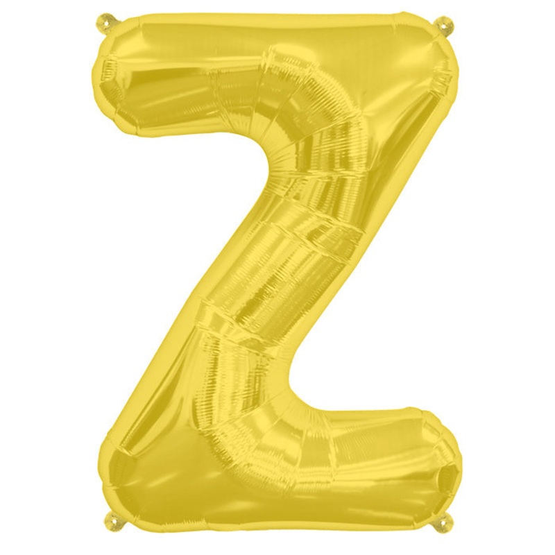 34" Northstar Brand Packaged Letter Z - Gold Foil Balloon