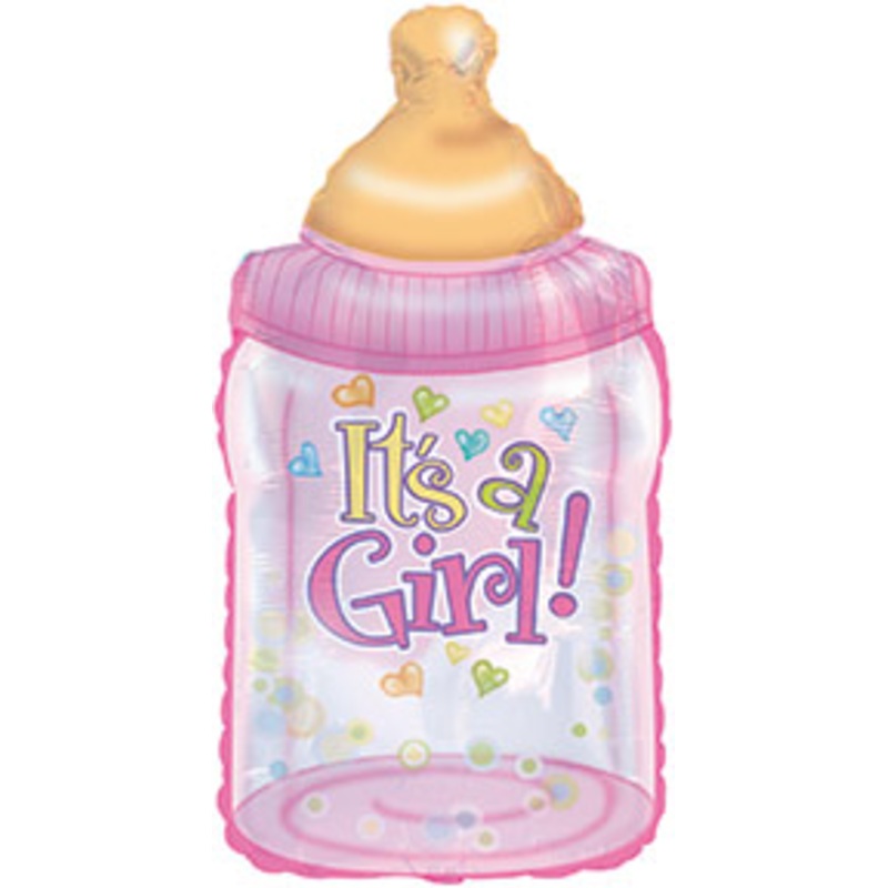 38" It's a Girl Bottle Packaged Balloon