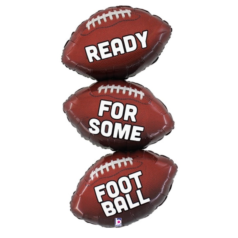 47" Packaged Football Trio Foil Balloons