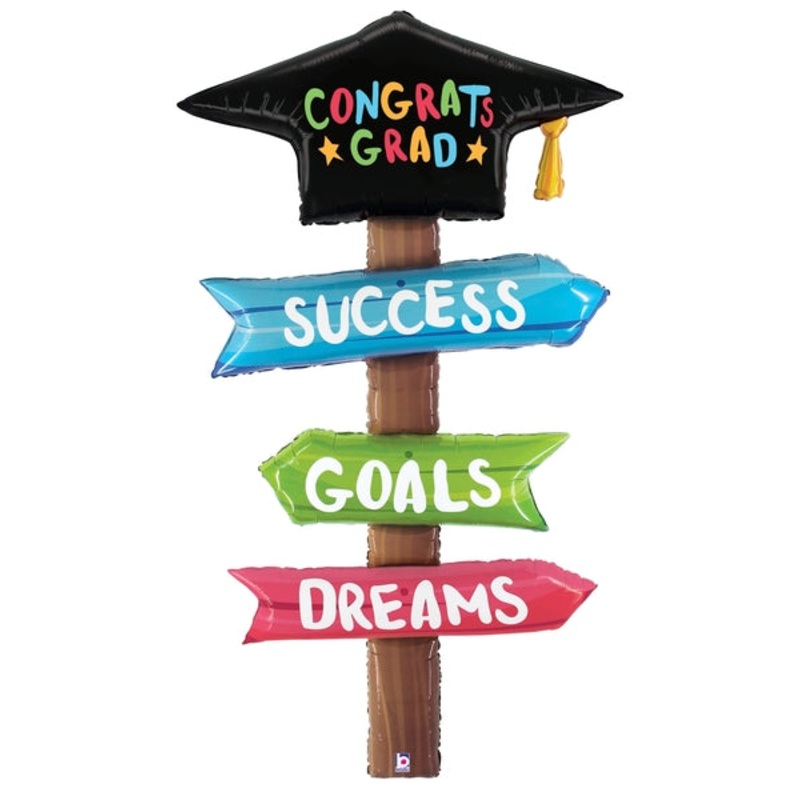 60" Foil Shape Packaged Special Delivery Grad Sign Foil Balloon