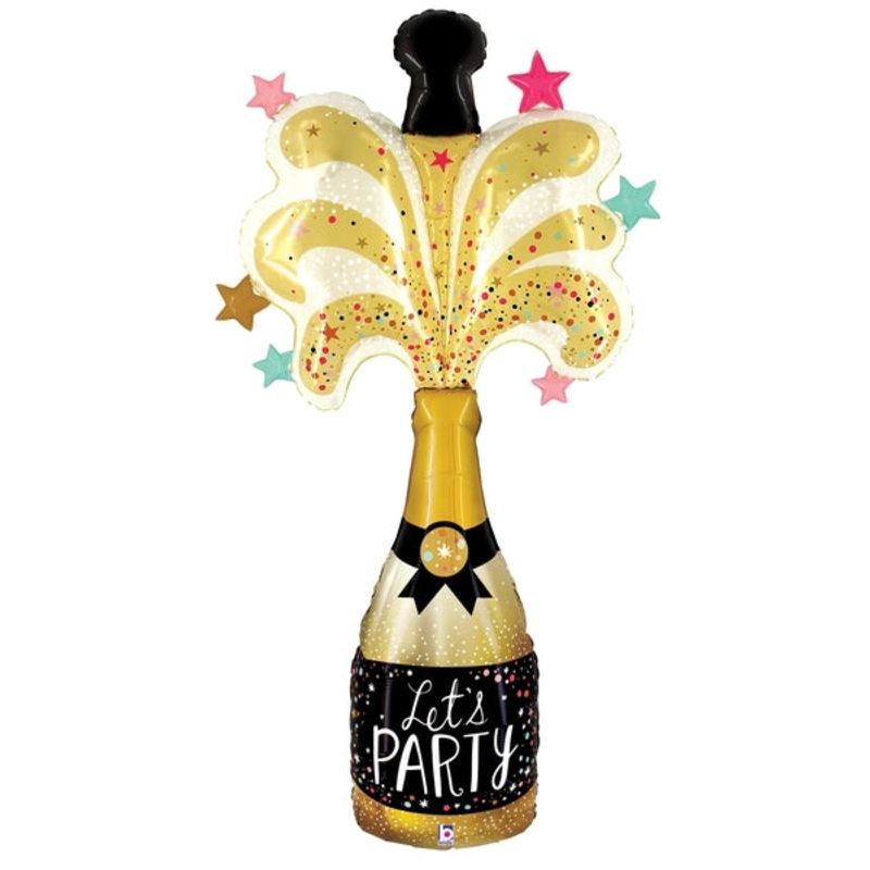 60" Foil Shape Packaged Special Delivery Party Champagne Foil Balloon